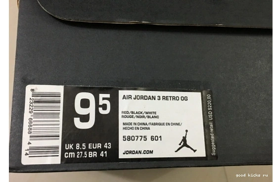 RETRO 3 580775-601 580775-601 88 AIR JORDAN 0314